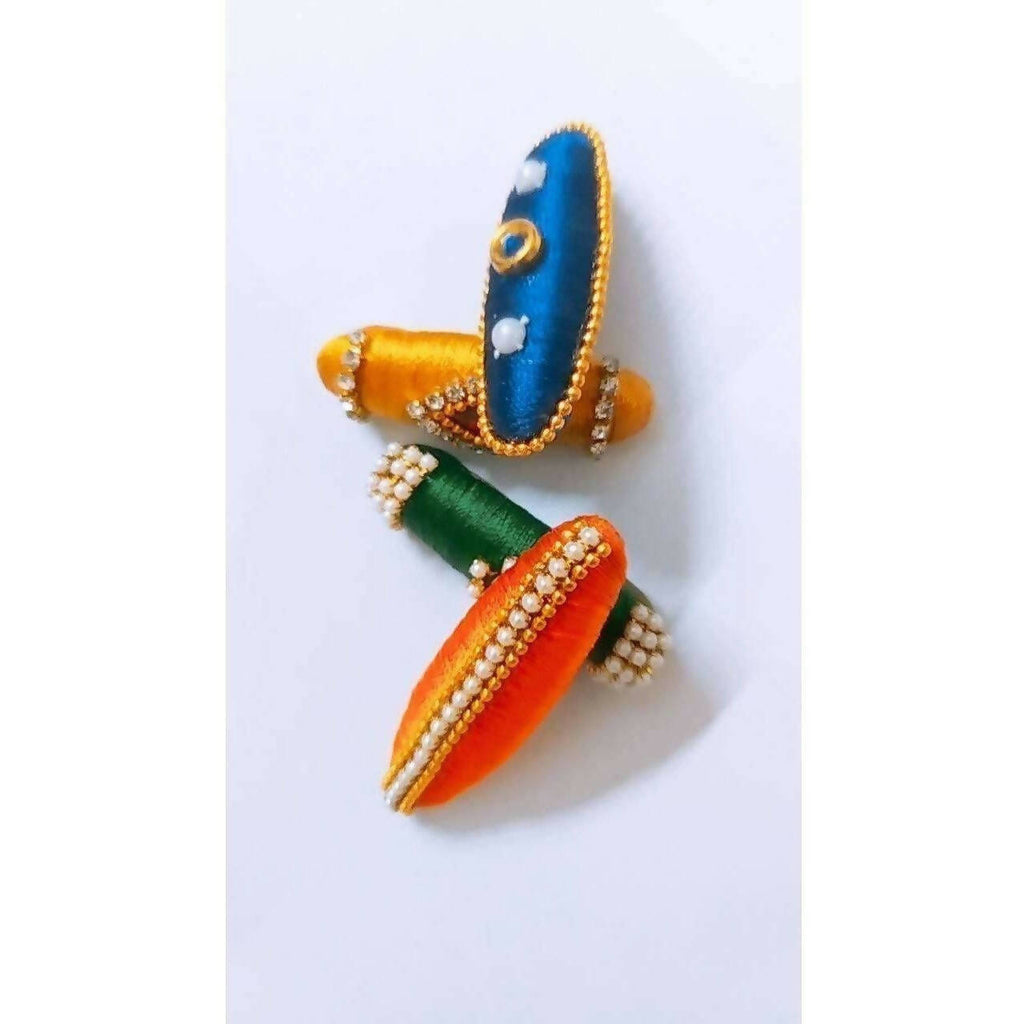 Multi - Colored Saree Pins - Set of 4 | Grocsy