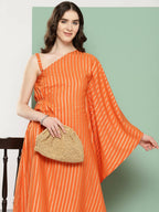 Ahalyaa Women's Traditional Wear Co-ods - Orange | Grocsy