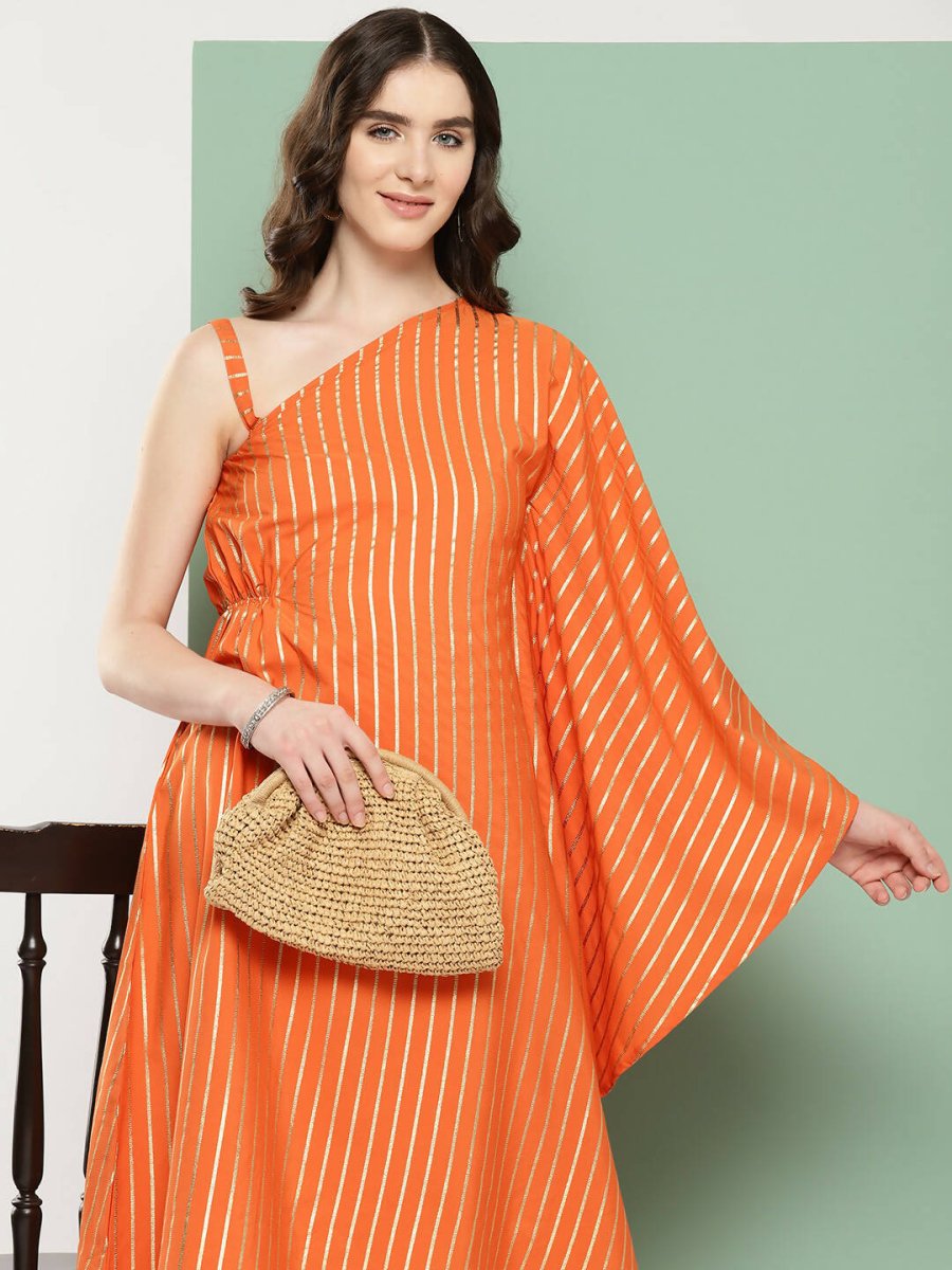 Ahalyaa Women's Traditional Wear Co-ods - Orange | Grocsy
