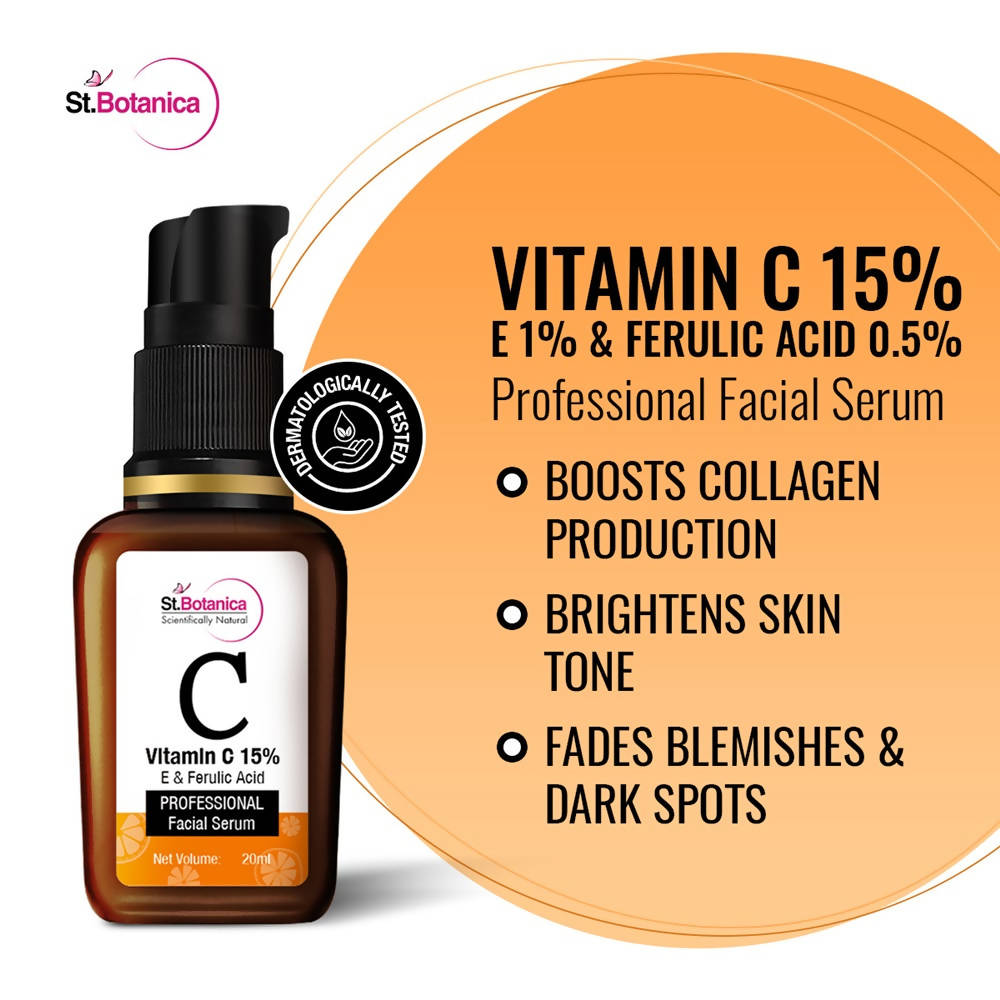 St.Botanica Vitamin C 15% E & Ferulic Acid Professional Facial Serum | Grocsy