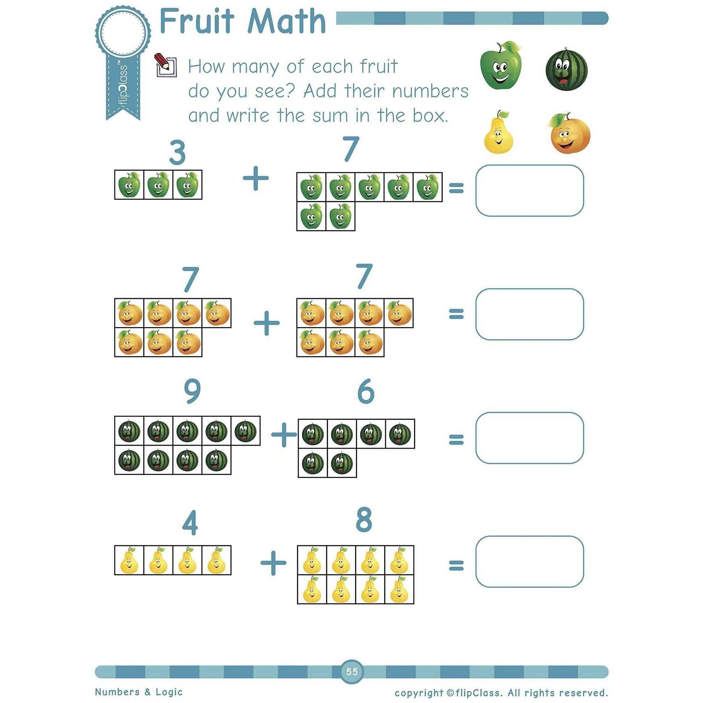 Numbers & Logic: KG Workbook (Little Genius Series) to Pre-Primary Child (4-6 yrs)(English) | Grocsy