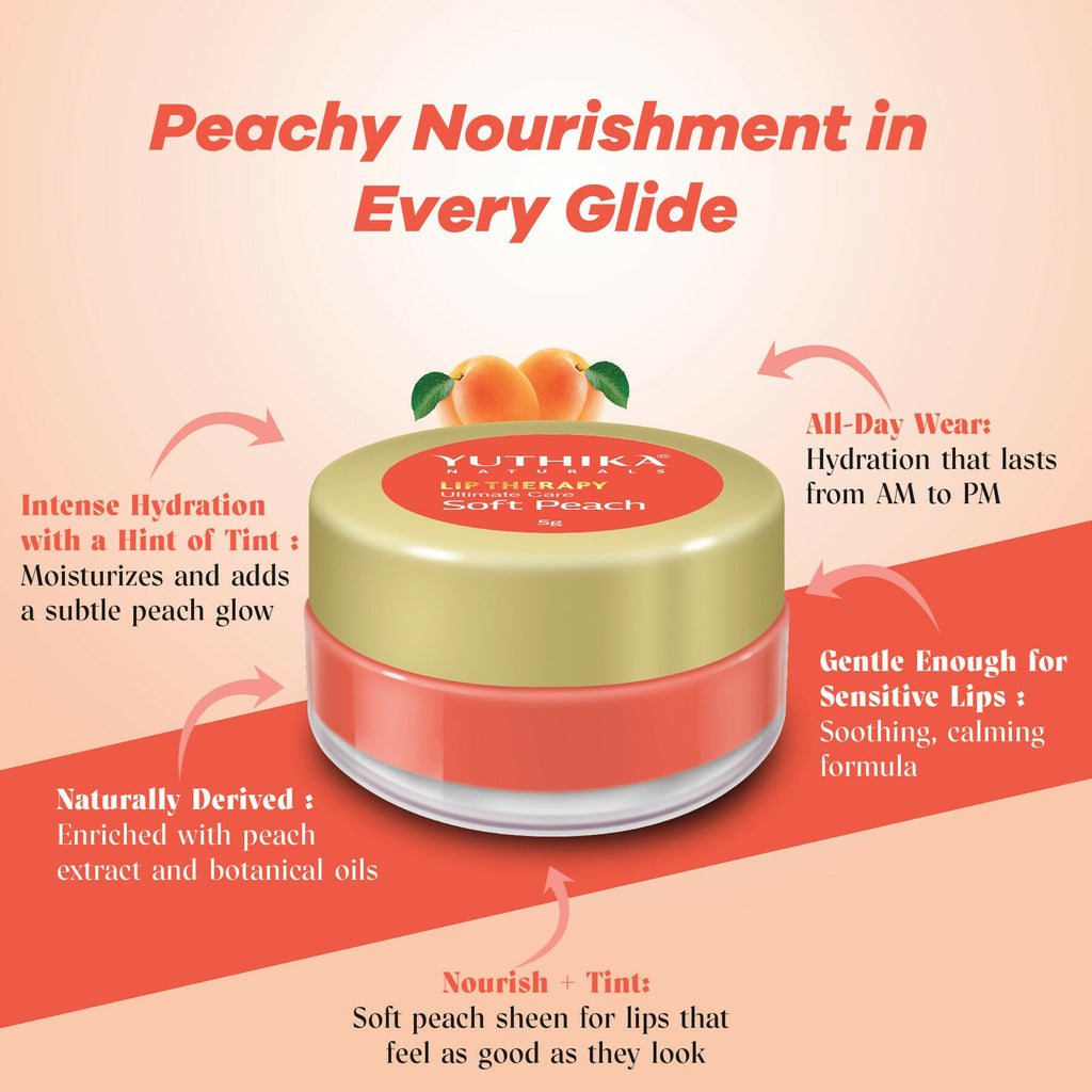 Yuthika Moisturizing Lip Balm – Soft Peach | Grocsy