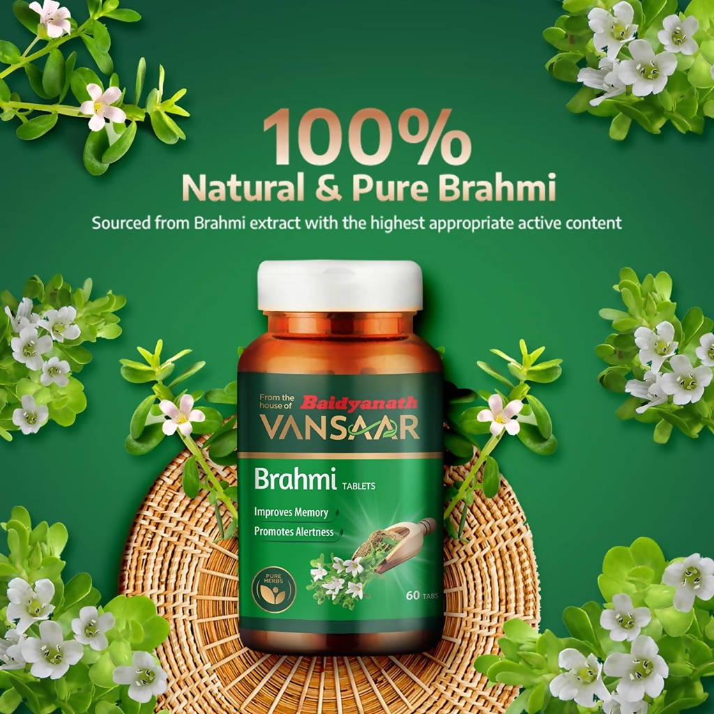 Baidyanath Vansaar Brahmi Tablets | Grocsy