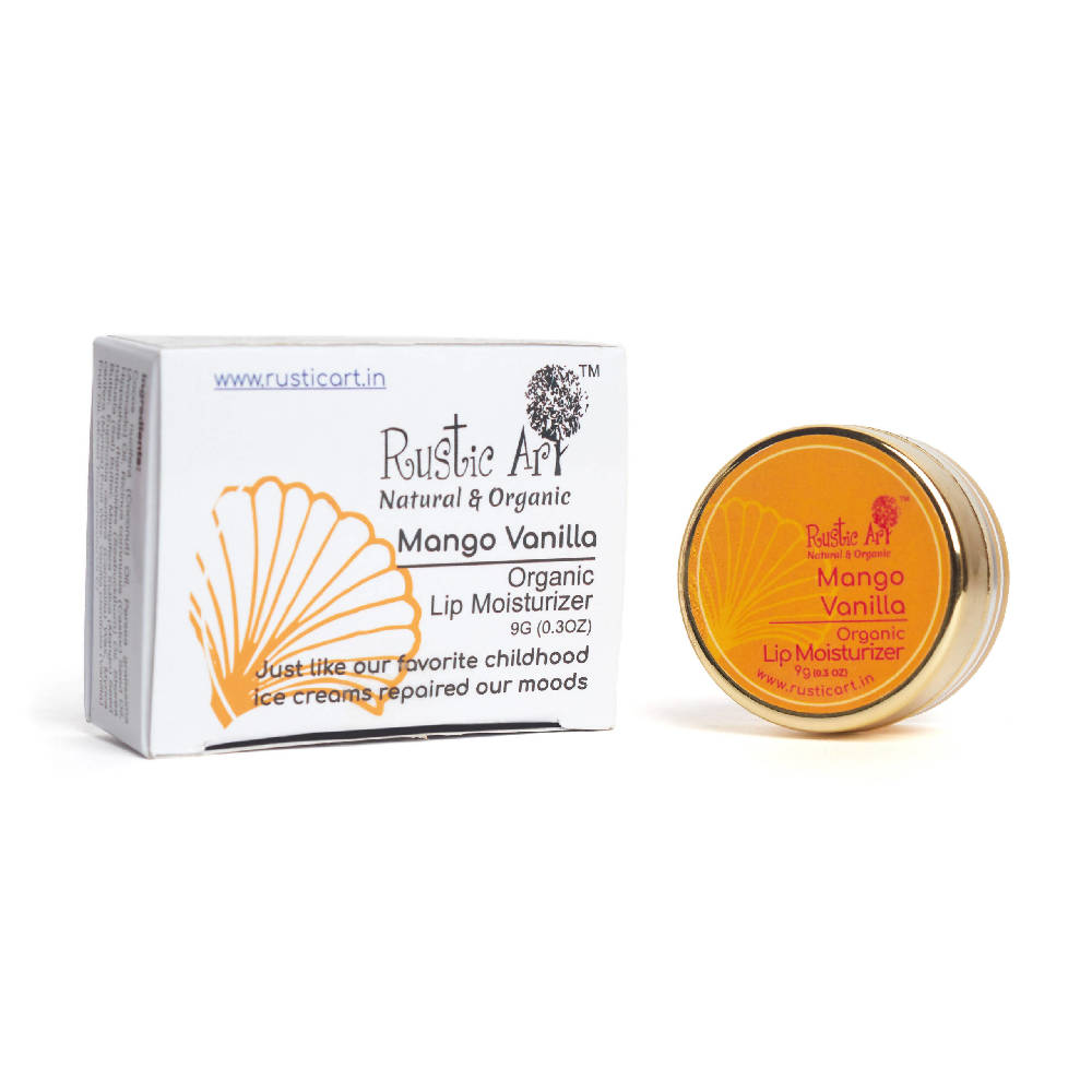 Rustic Art Mango Vanilla Organic Lip Moisturizer | Grocsy