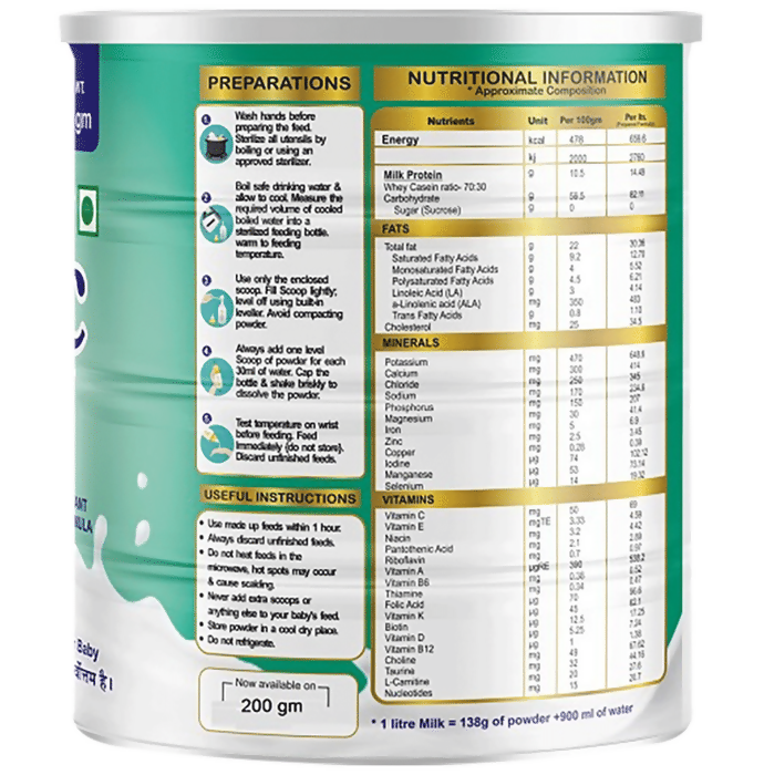 Wellknown Healthcare Totlac-Neo Baby Milk Powder Stage 1 Upto 6 Months | Grocsy