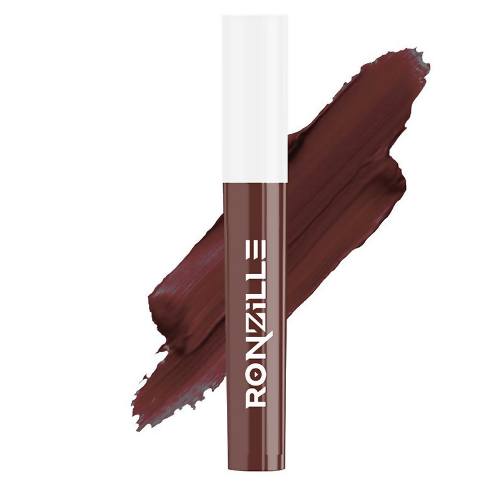 Ronzille Non Transfer Matte Liquid Lipstick Plus Lip Gloss - Nudes And Browns | Grocsy