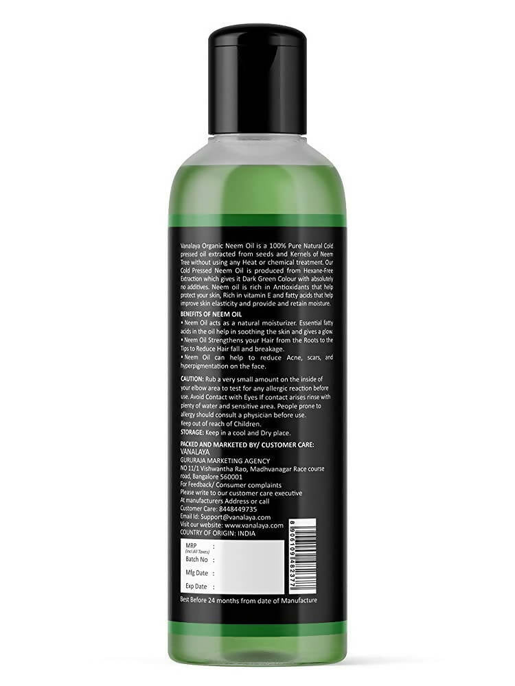 Vanalaya Cold Pressed Neem Oil | Grocsy