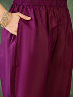 The52 Women's Beautiful Embroidery Work Chinon silk Fabric Straight Kurta Pant and Dupatta Set | Grocsy