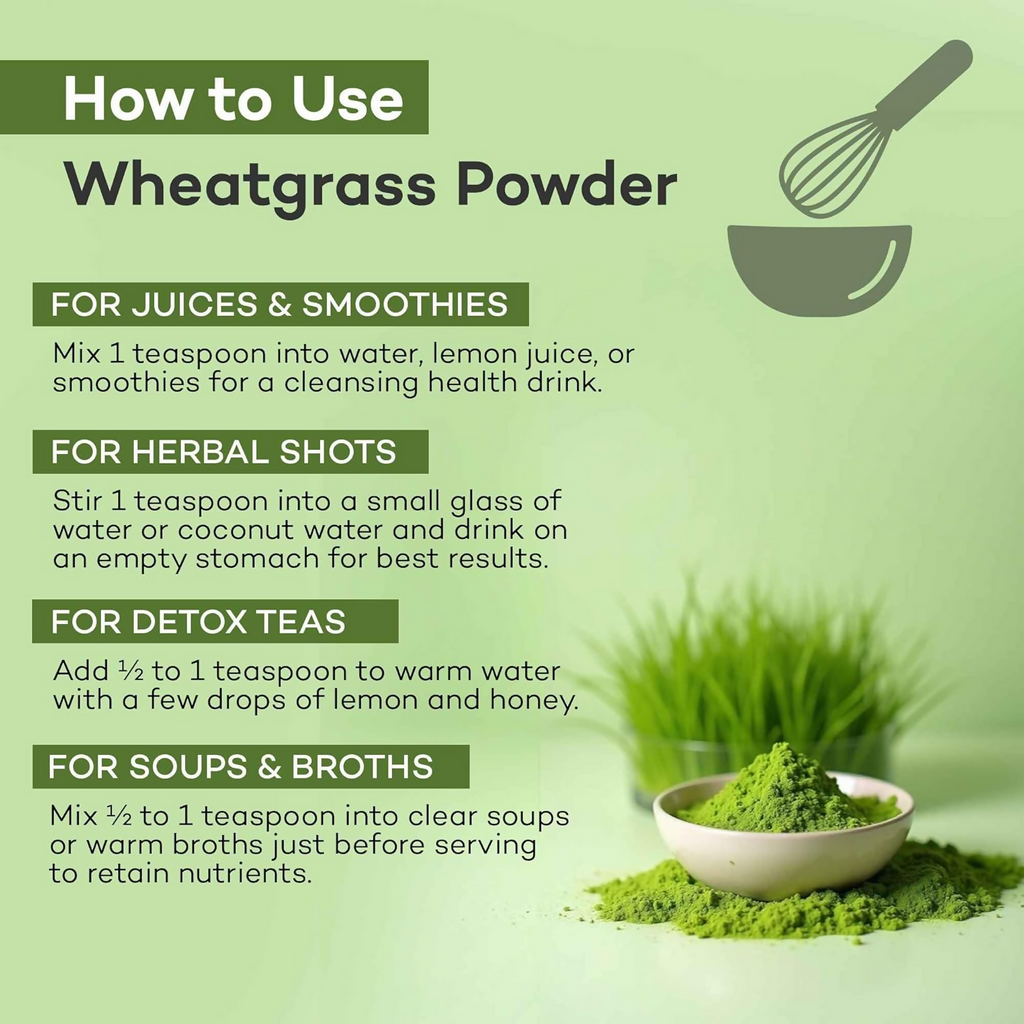 Ishva Wheatgrass Powder Pure & Natural Superfood Detoxifies, Supports Digestion & Promotes Vitality | Grocsy