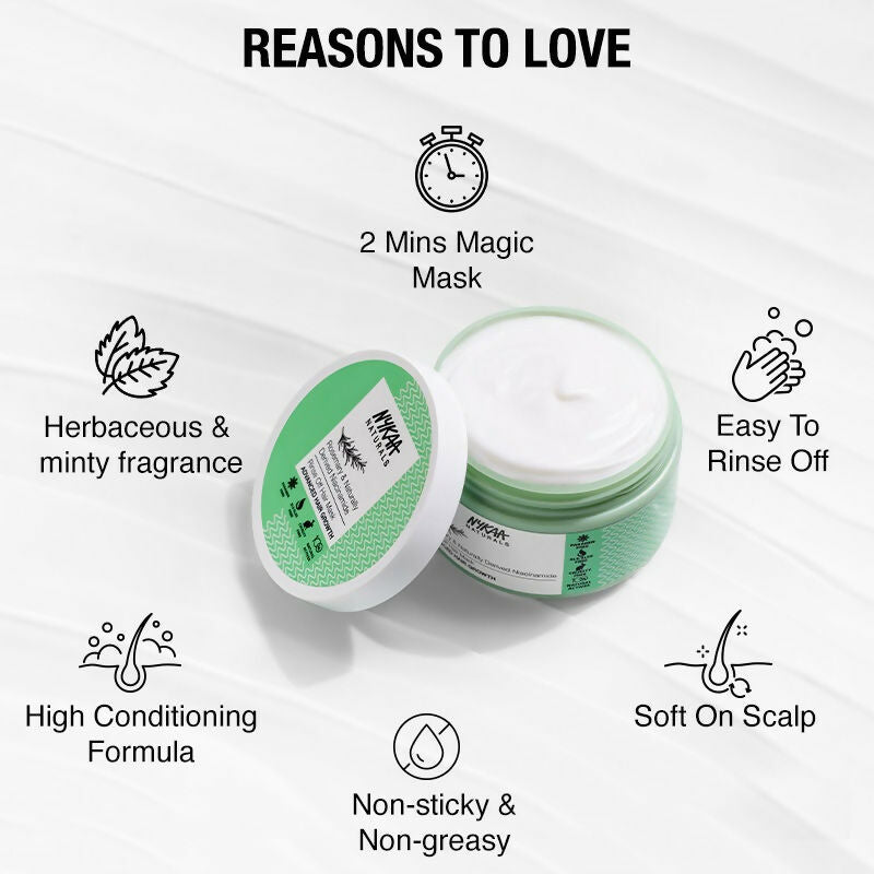 Nykaa Naturals Rosemary & Naturally Derived Niacinamide Shampoo + Mask Hair Growth | Grocsy