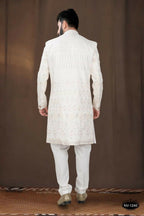 Joban Fashion Men's Base Cream(Pink Touchup) Silk Kurta with Pyjama | Grocsy