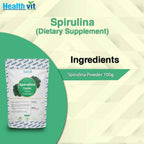 Healthvit Natural Spirulina Powder | Grocsy