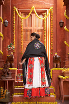 AI Fashion White Art Silk Designer Navratri Lehenga Choli Collection | Grocsy