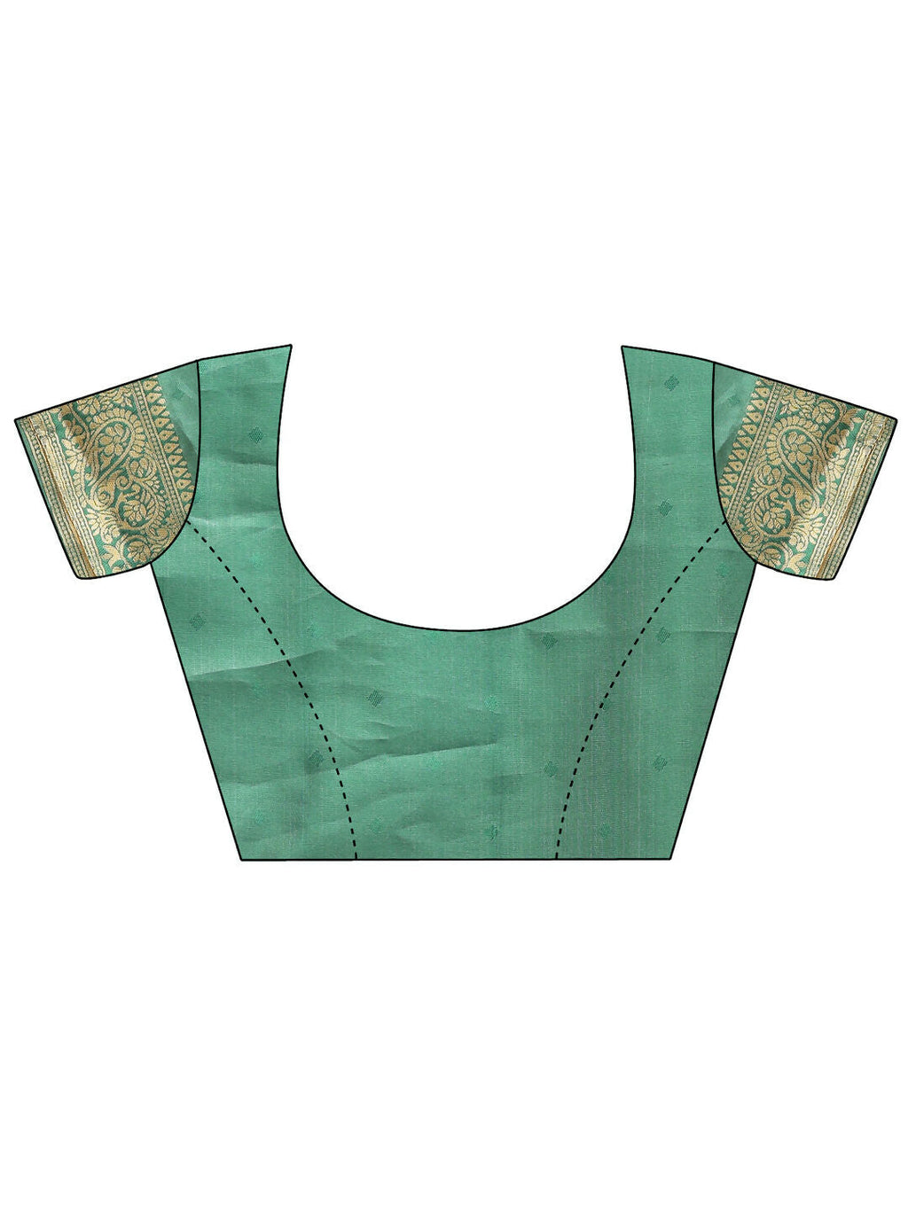 Shree Shyam Fashion Aura Silk Cream Green Banarasi Silk Saree | Grocsy