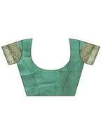 Shree Shyam Fashion Aura Silk Cream Green Banarasi Silk Saree | Grocsy