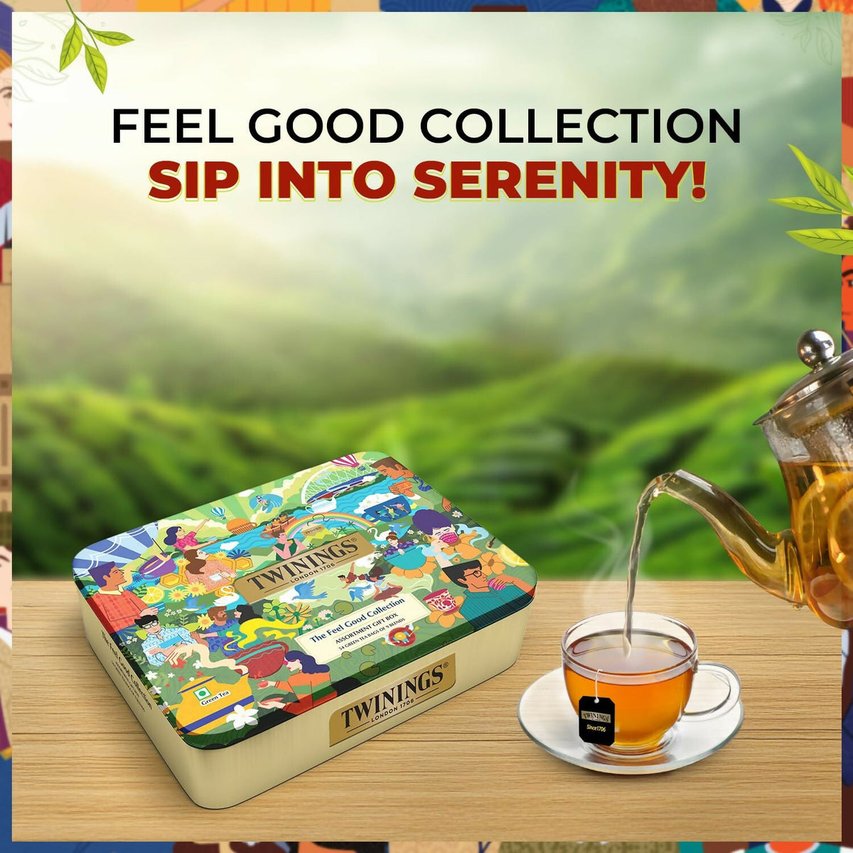 Twinings The Feel Good Collection Assortment Tea Gift Set | Grocsy