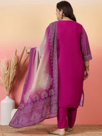 Sztori Women Bandhani Printed Regular Kurta with Trousers & With Dupatta | Grocsy