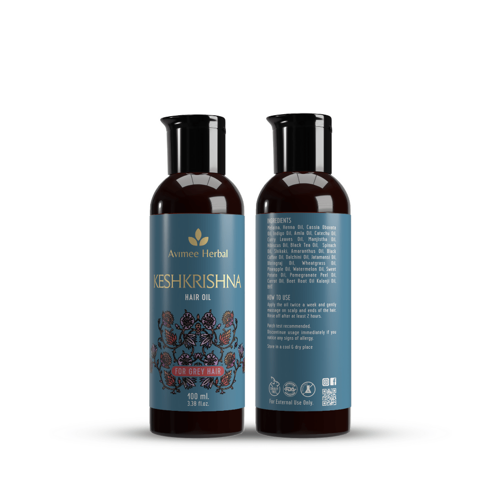 Avimee Herbal Keshkrishna Hair Oil For Grey Hair | Grocsy