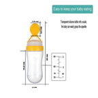 Goodmunchkins Silicone Spoon Food Feeder Silicone Bottle for Babies-Yellow | Grocsy
