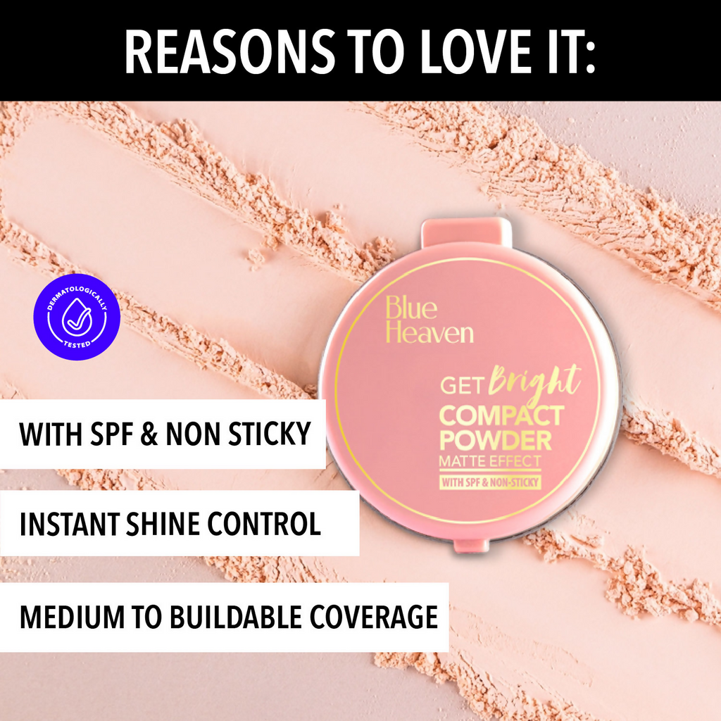 Blue Heaven Get Bright Compact Powder - Caramel | Grocsy