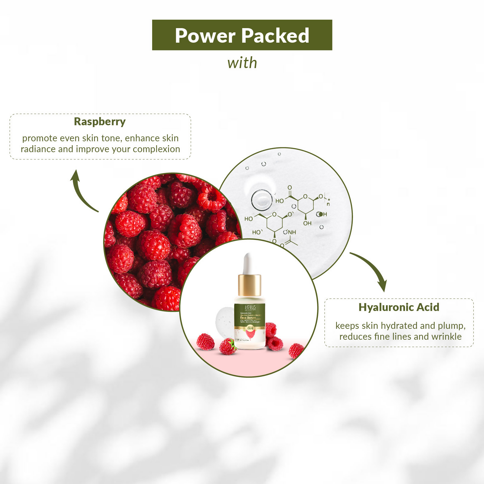 Lotus Botanicals Hyaluronic Acid & Raspberry Ultra Glow & Hydration Boosting Serum | Grocsy