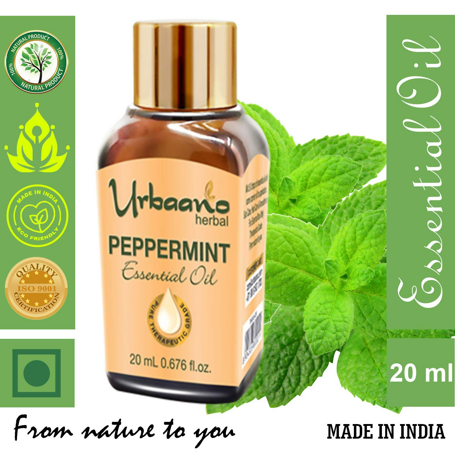 Urbaano Herbal Peppermint Essential Oil | Grocsy