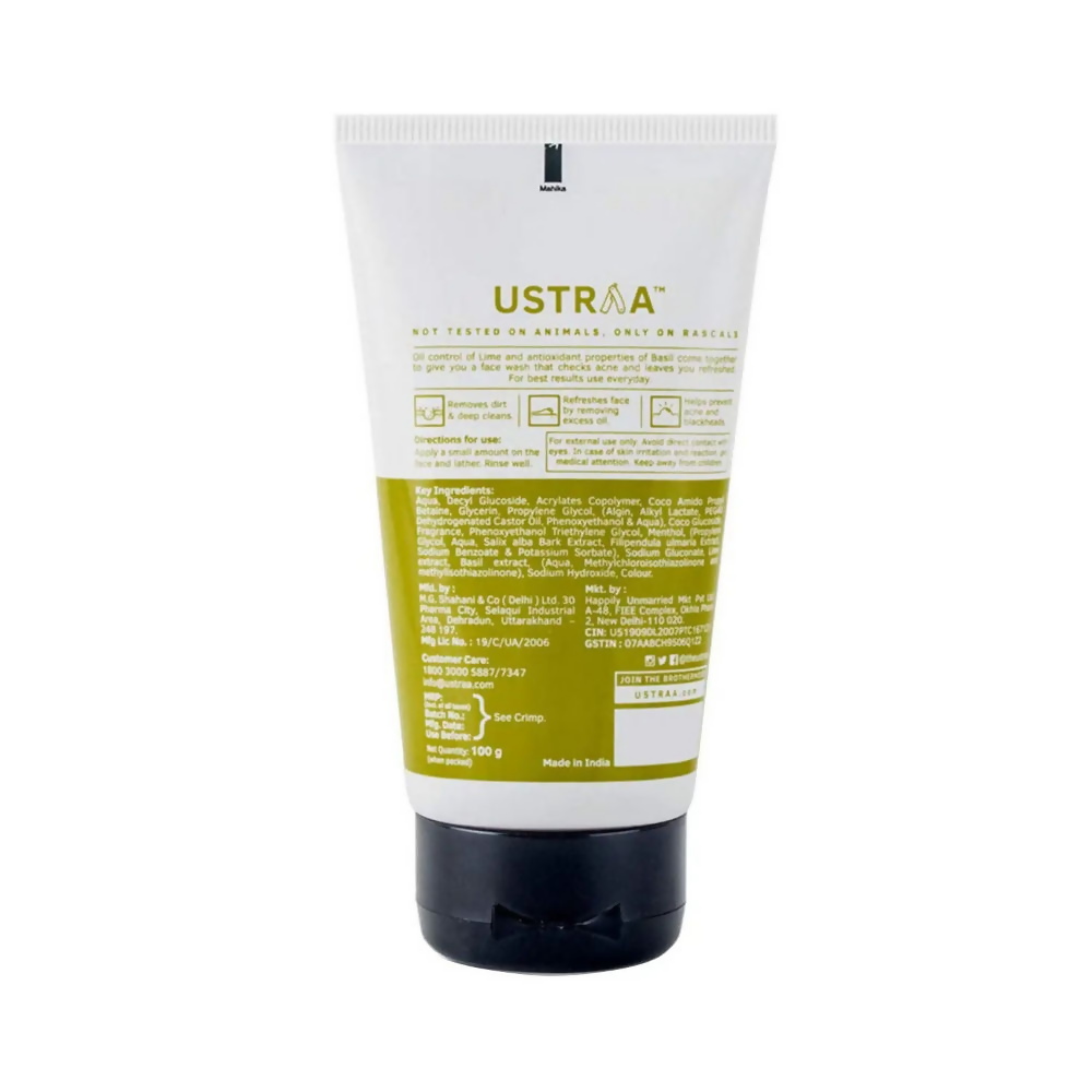 Ustraa Face Wash - Oily Skin (Checks Acne & Intense Oil Control) | Grocsy