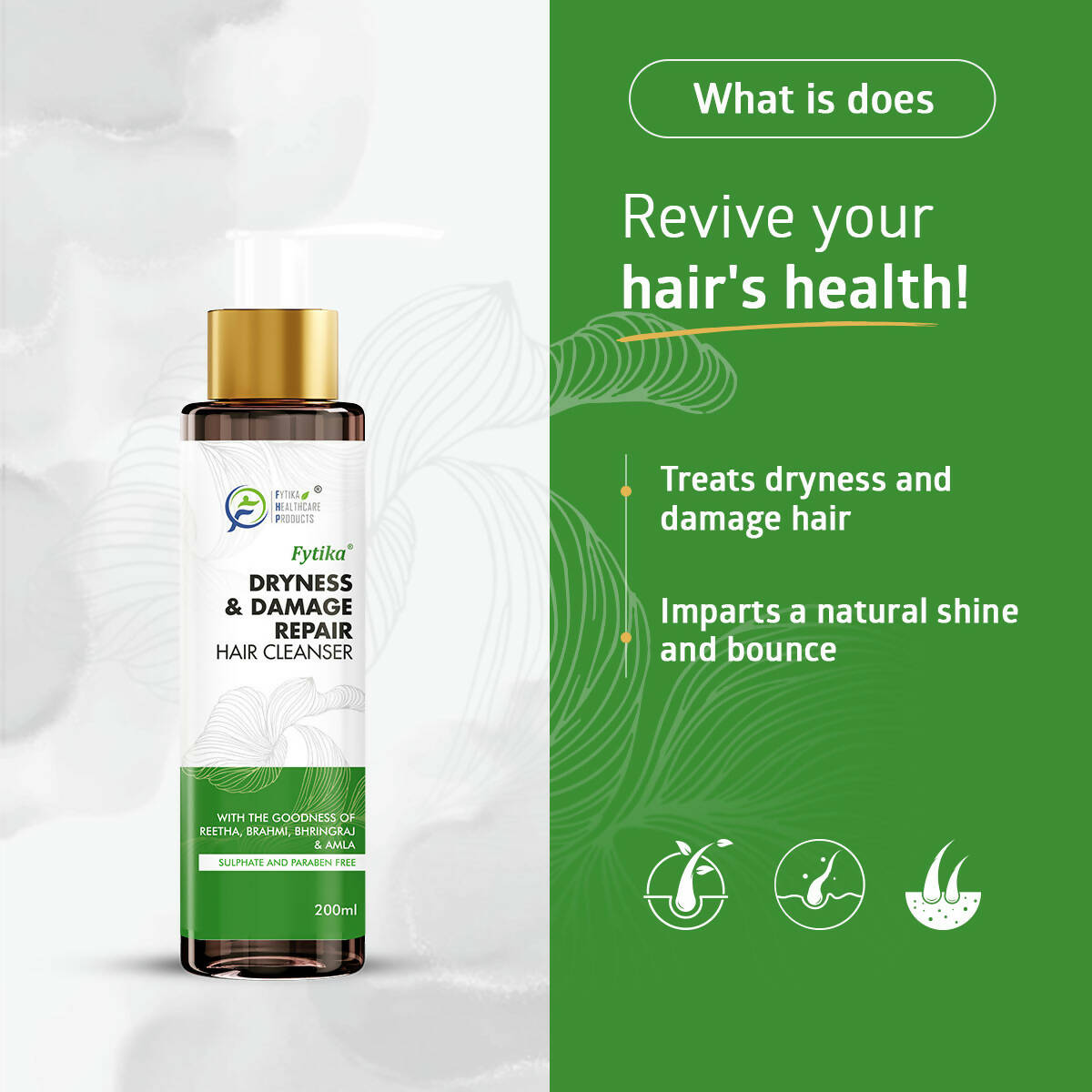 Fytika Dryness & Damage Repair Hair Cleanser | Grocsy