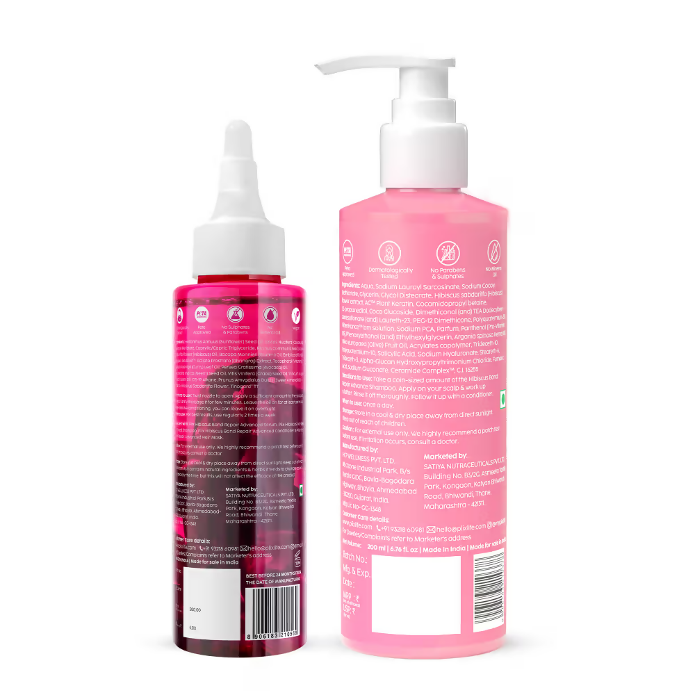 PLIX The Plant Fix Hibiscus Bond Repair Advanced Hair Oil & Shampoo | Grocsy