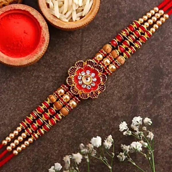 Fancy Meenakari Rakhi And Saon Papdi | Grocsy