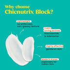Chicnutrix Korean Block Lightweight Sunscreen SPF 45 PA+++ UVA + UVB Protection, Reduces Fine Lines And Wrinkles, Korean Skincare | Grocsy