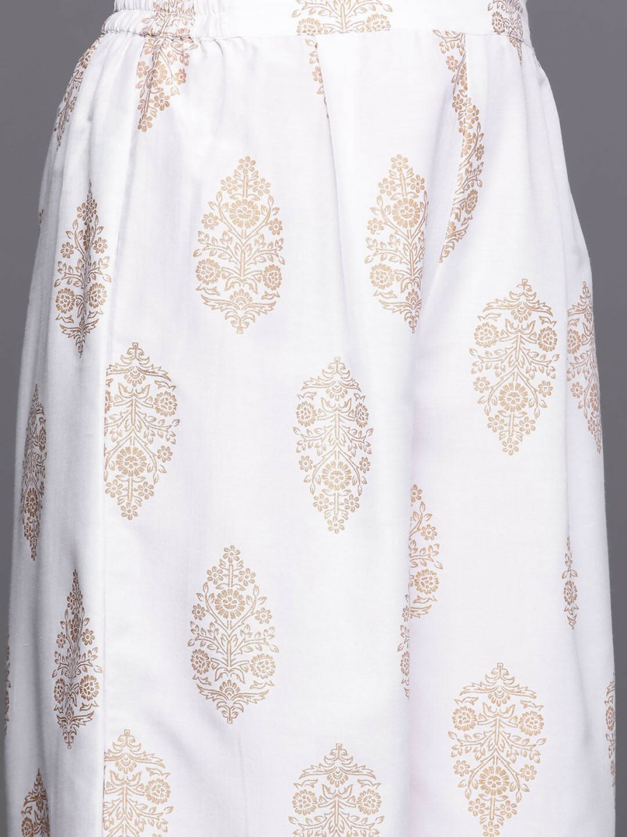 Ahalyaa Women's Traditional Wear Co-ods - White | Grocsy