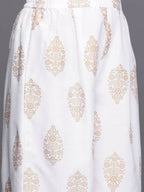 Ahalyaa Women's Traditional Wear Co-ods - White | Grocsy