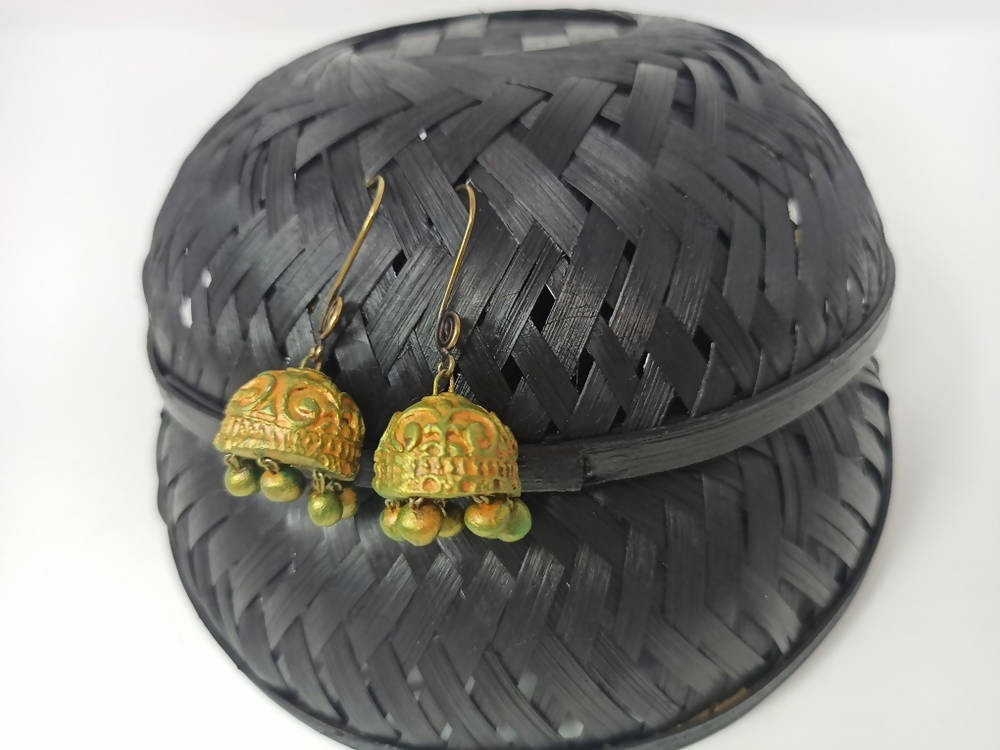 Terracotta Hanging Jhumkas | Grocsy