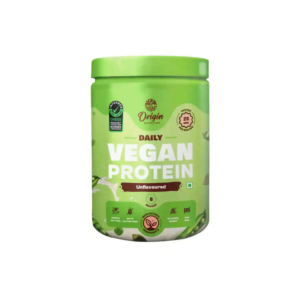Origin Nutrition Daily Vegan Plant Protein Powder Unflavored (Jar) | Grocsy