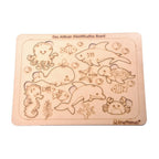 Kraftsman Sea Animals Identification Puzzle Board | Color Kit Included | Grocsy