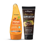 LA Organo Papaya Hydrating Face Gel with Alovera & Vit-E & Arabica Coffee Peel Off Mask Combo | Grocsy