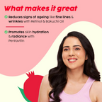 PLIX The Plant Fix Pomegranate 1% Retinol & 1% Bakuchi Oil Anti Ageing Night Cream | Grocsy
