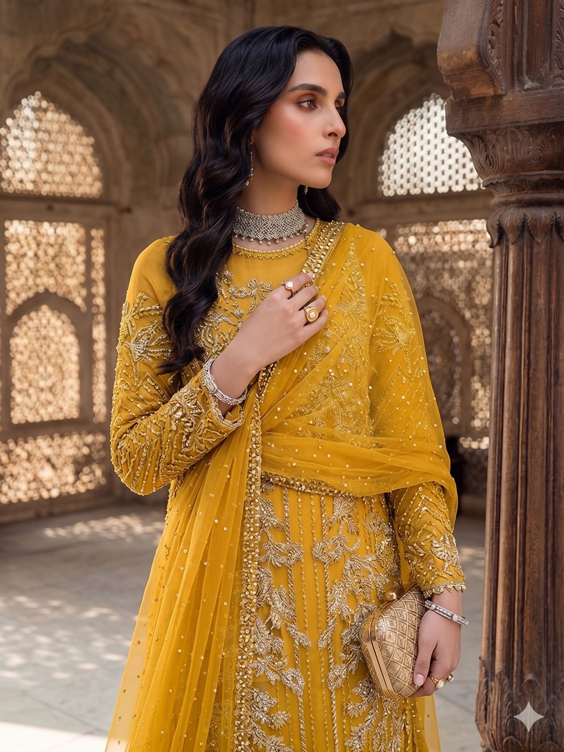 Teeya Creation Womens New Soft Net With Heavy Embroiedery With Sequence Work Yellow Kurta Set | Grocsy