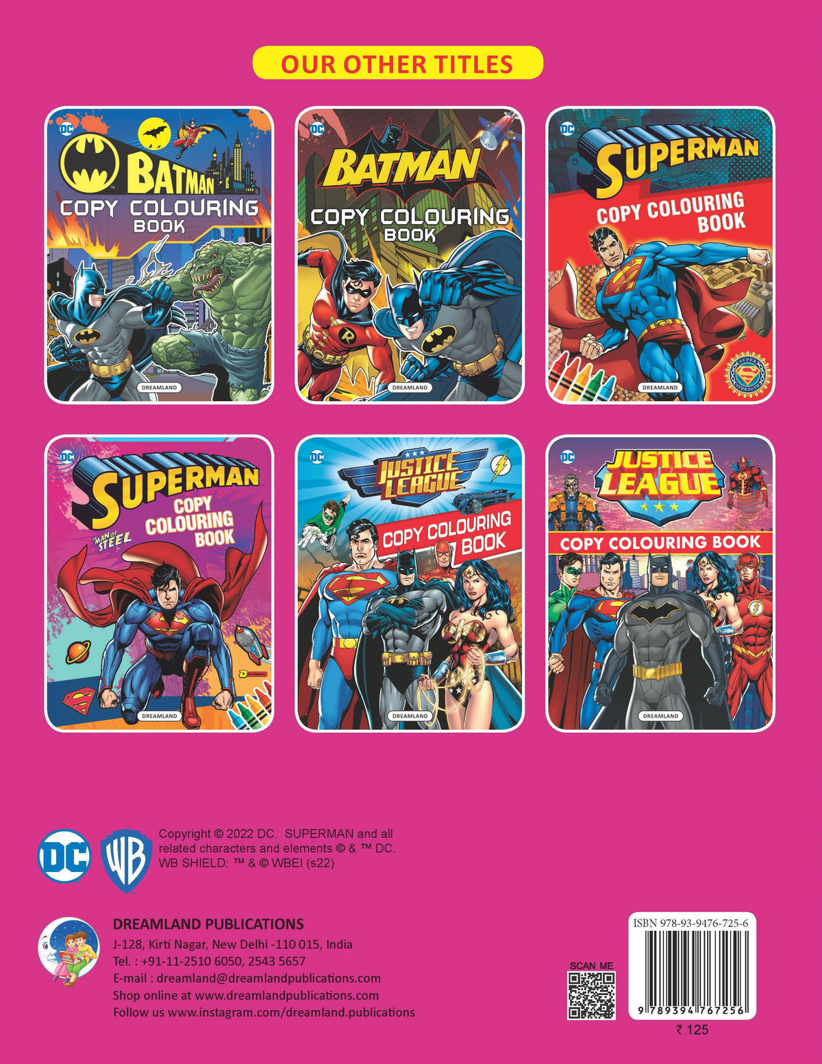 Dreamland Superman Copy Colouring Book : Children Drawing, Painting and Colouring Book | Grocsy