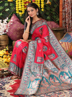 Shree Shyam Fashion Silk Pink Saree | Grocsy