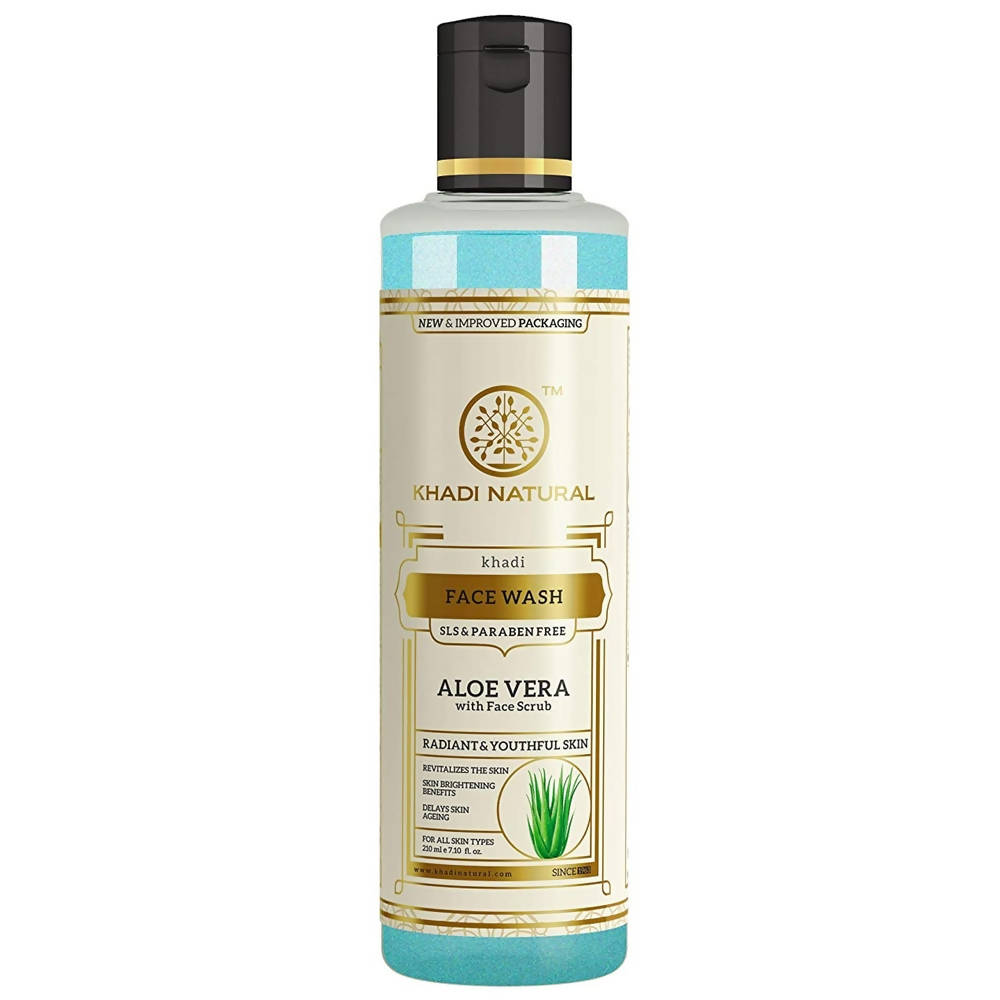 Khadi Natural Aloe Vera Face Wash With Scrub | Grocsy