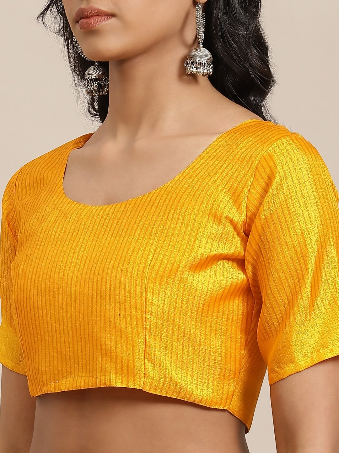 Saree Mall Red & Off-White Dyed Effect Saree | Grocsy