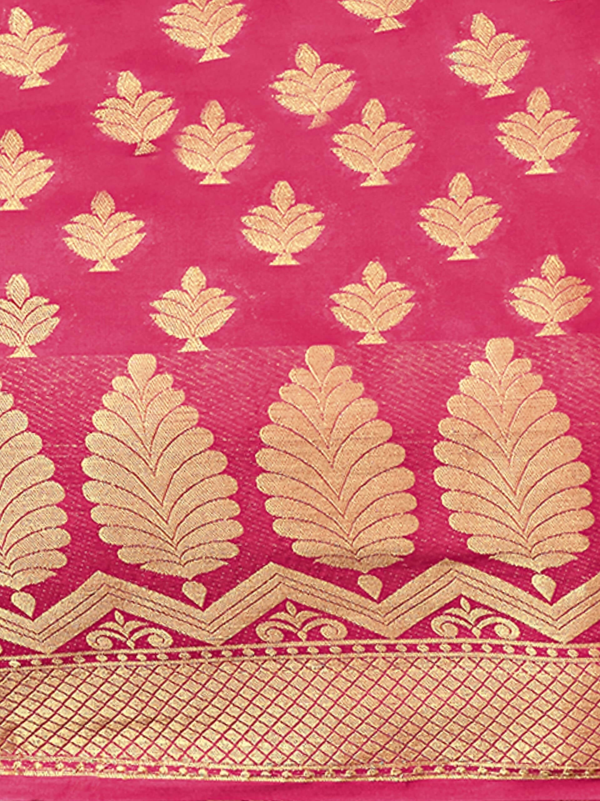 Mimosa Women's Mysore Silk Pink Saree | Grocsy