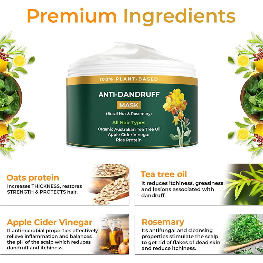 The Organic Forest Anti-Dandruff Hair Mask | Grocsy