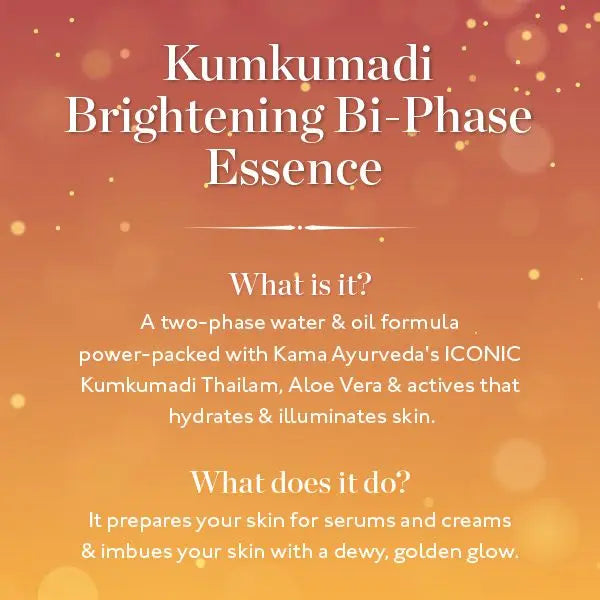 Kama Ayurveda Kumkumadi Brightening Bi-Phase Essence | Grocsy