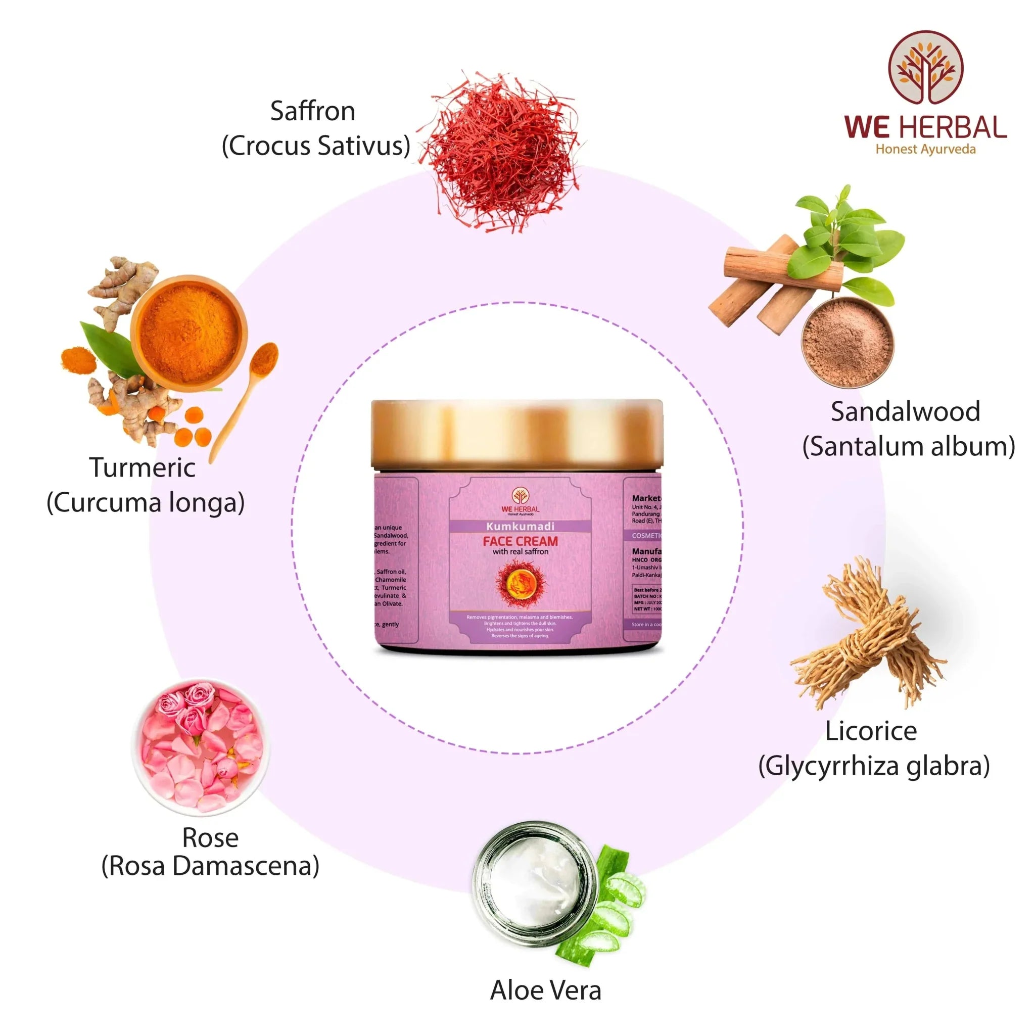 We Herbal Kumkumadi Face Cream: An Ayurvedic Solution For Modern Radiant Revitalized Skin | Grocsy