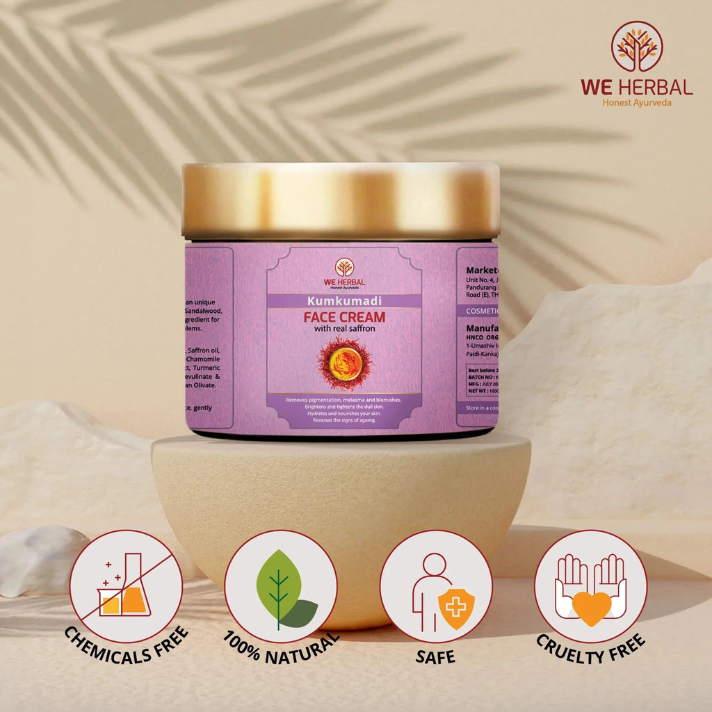 We Herbal Kumkumadi Face Cream: An Ayurvedic Solution For Modern Radiant Revitalized Skin | Grocsy