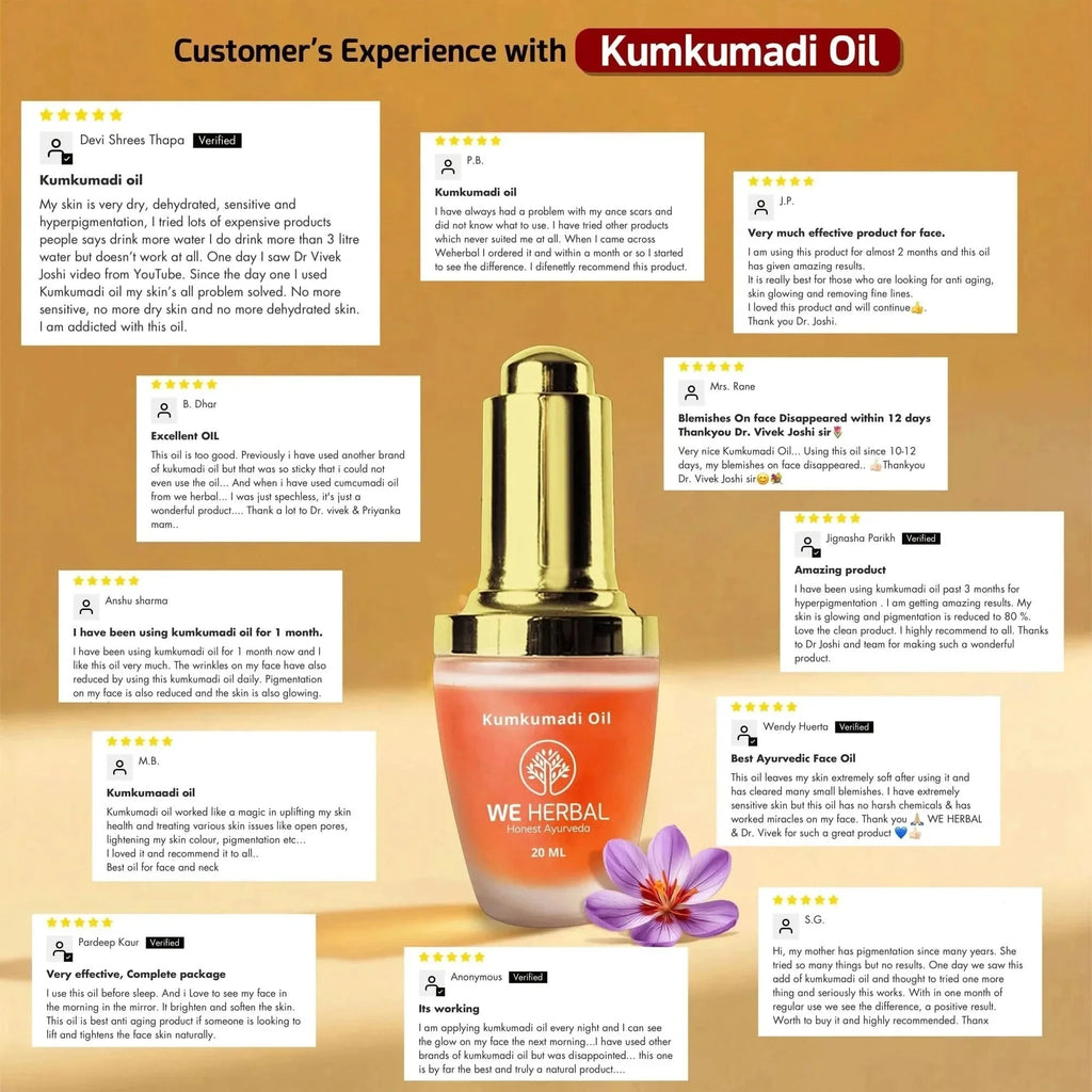 We Herbal Kumkumadi Face Oil: The Secret To Glowing, Flawless And Youthful Skin | Grocsy
