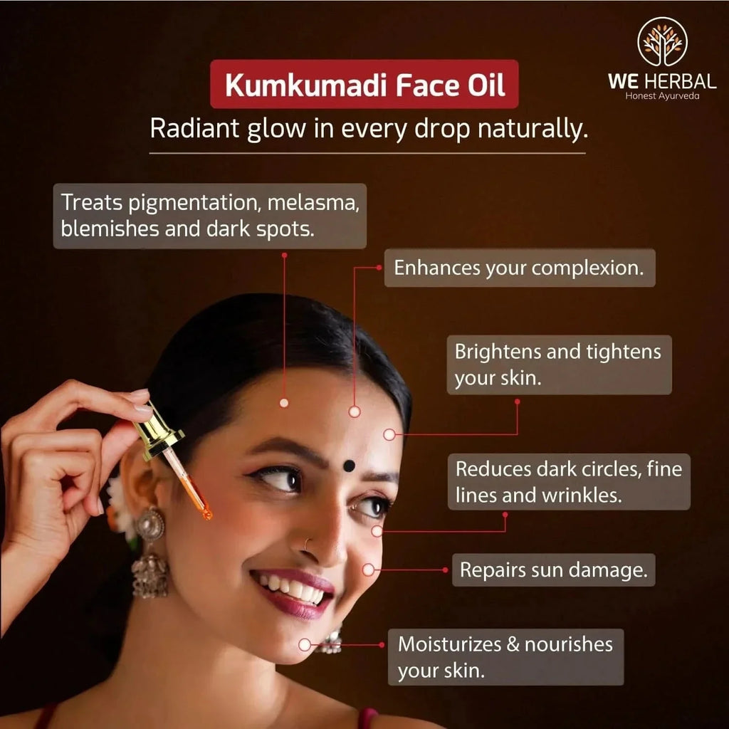 We Herbal Kumkumadi Face Oil: The Secret To Glowing, Flawless And Youthful Skin | Grocsy
